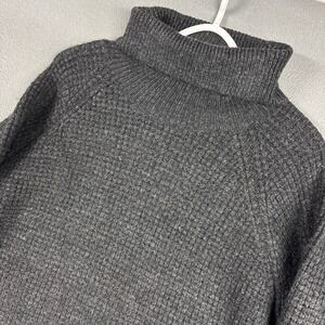 KUHL Sweater Womens Medium Gray Sienna Turtleneck Waffle Knit Curved Hem Dress